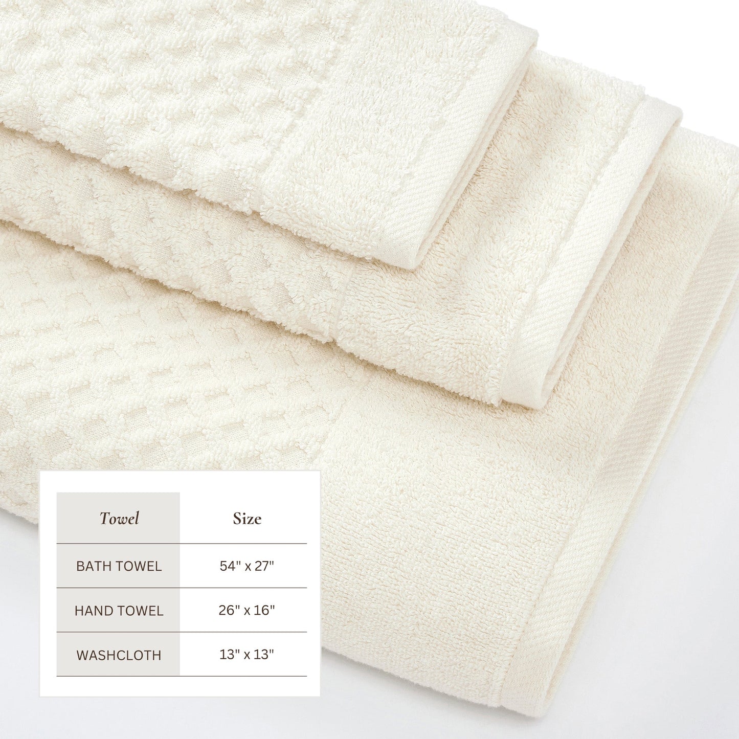 Cotton Diamond Waffle Weave Bath Towel Set Grayson Collection Low Twist Two Ply Towels For Everyday Luxury
