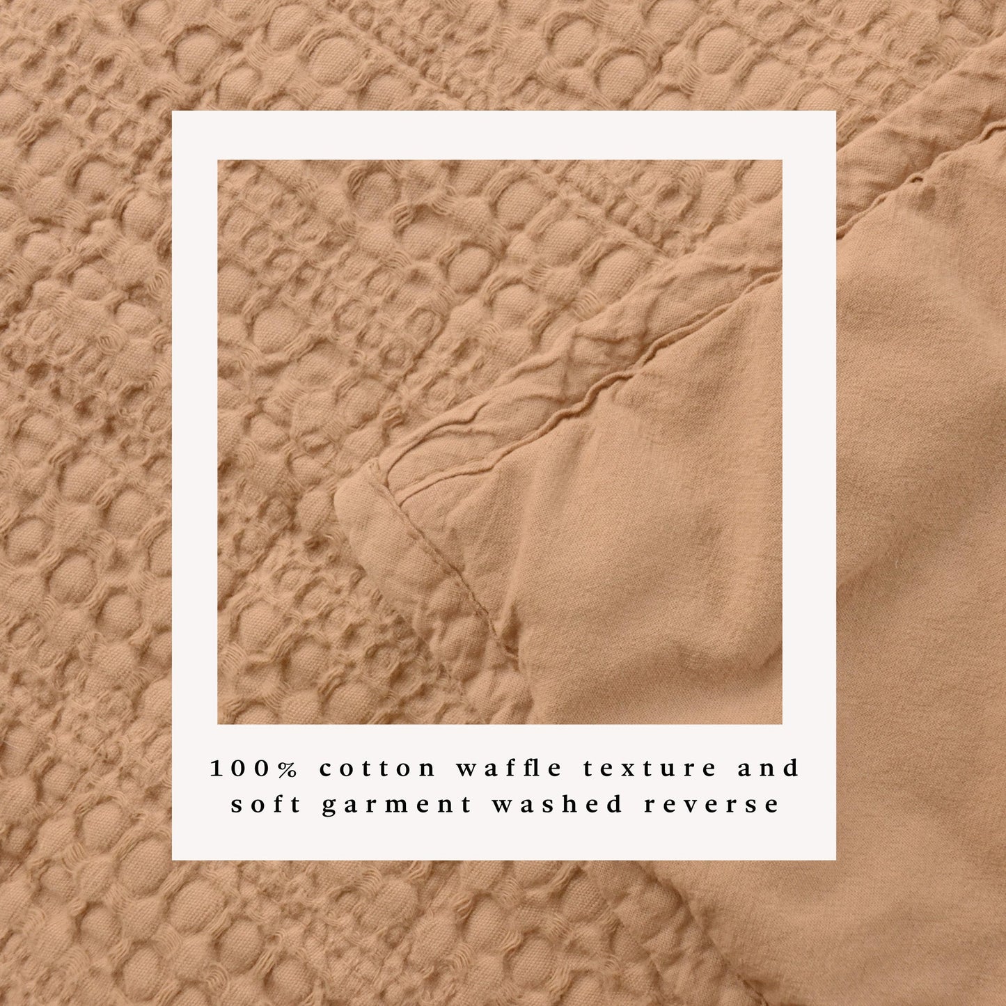 100 Percent Cotton Honeycomb Waffle Quilt Set Garment Washed Genevieve Collection