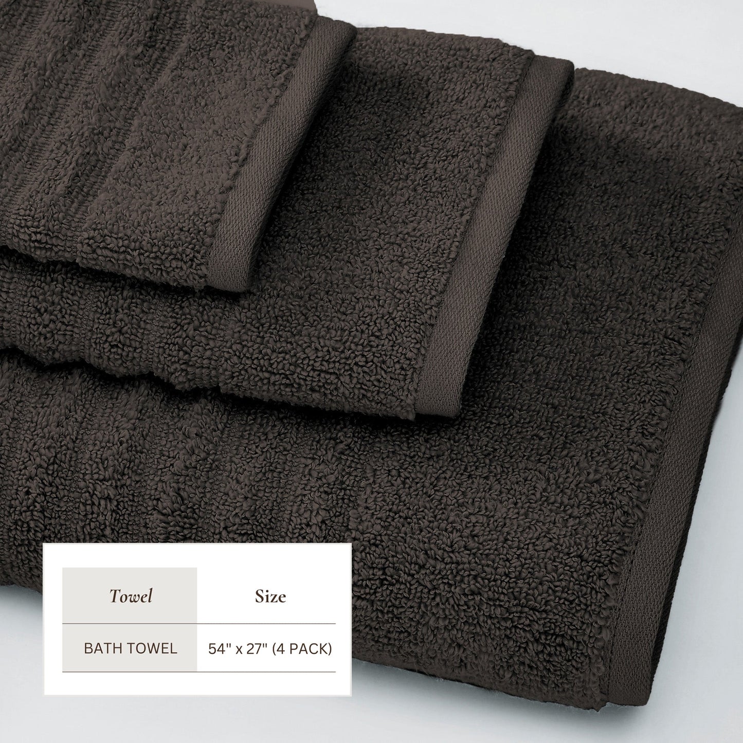 Karina Collection Luxury Cotton Bath Towels With Combed Cotton And Modern Ribbed Texture
