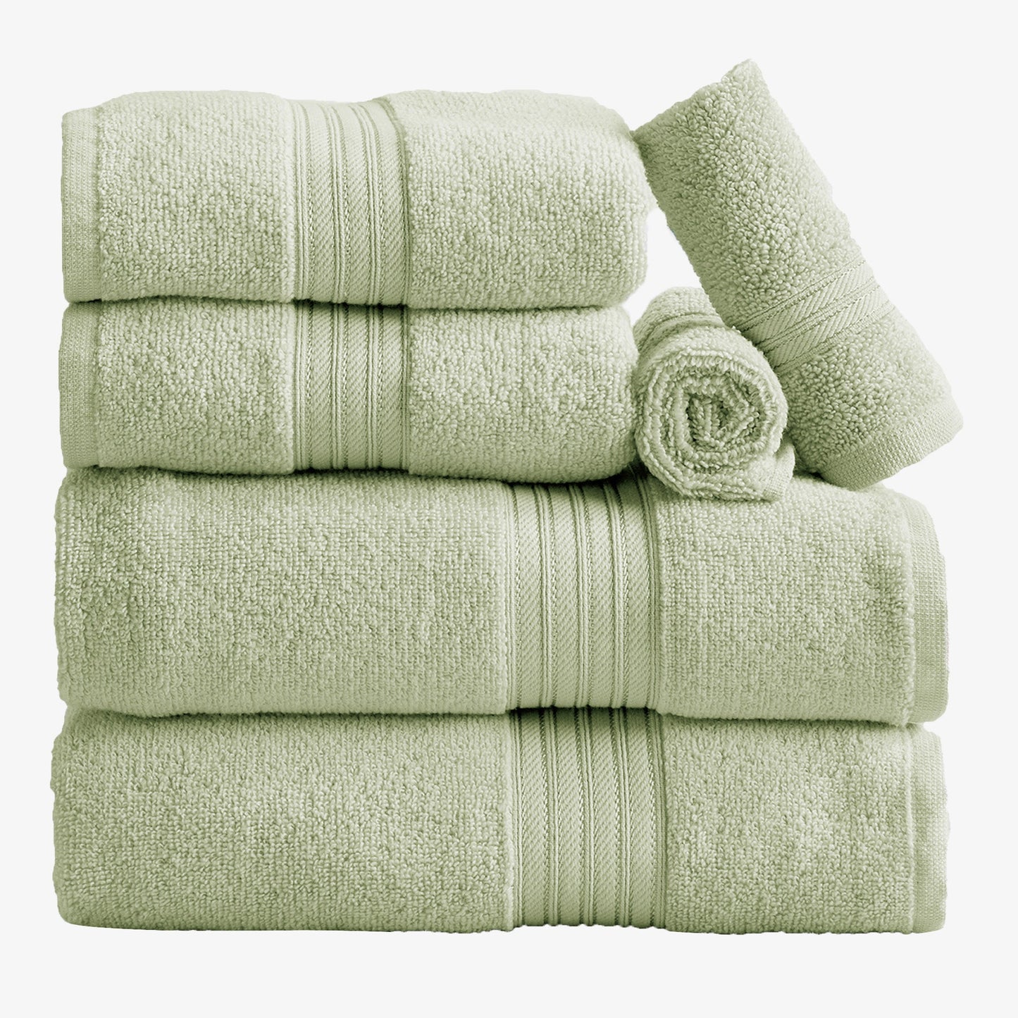 Cooper Collection Cotton Terry Bath Towel Set Lightweight Soft Towels Quick Drying Feather Spun Technology