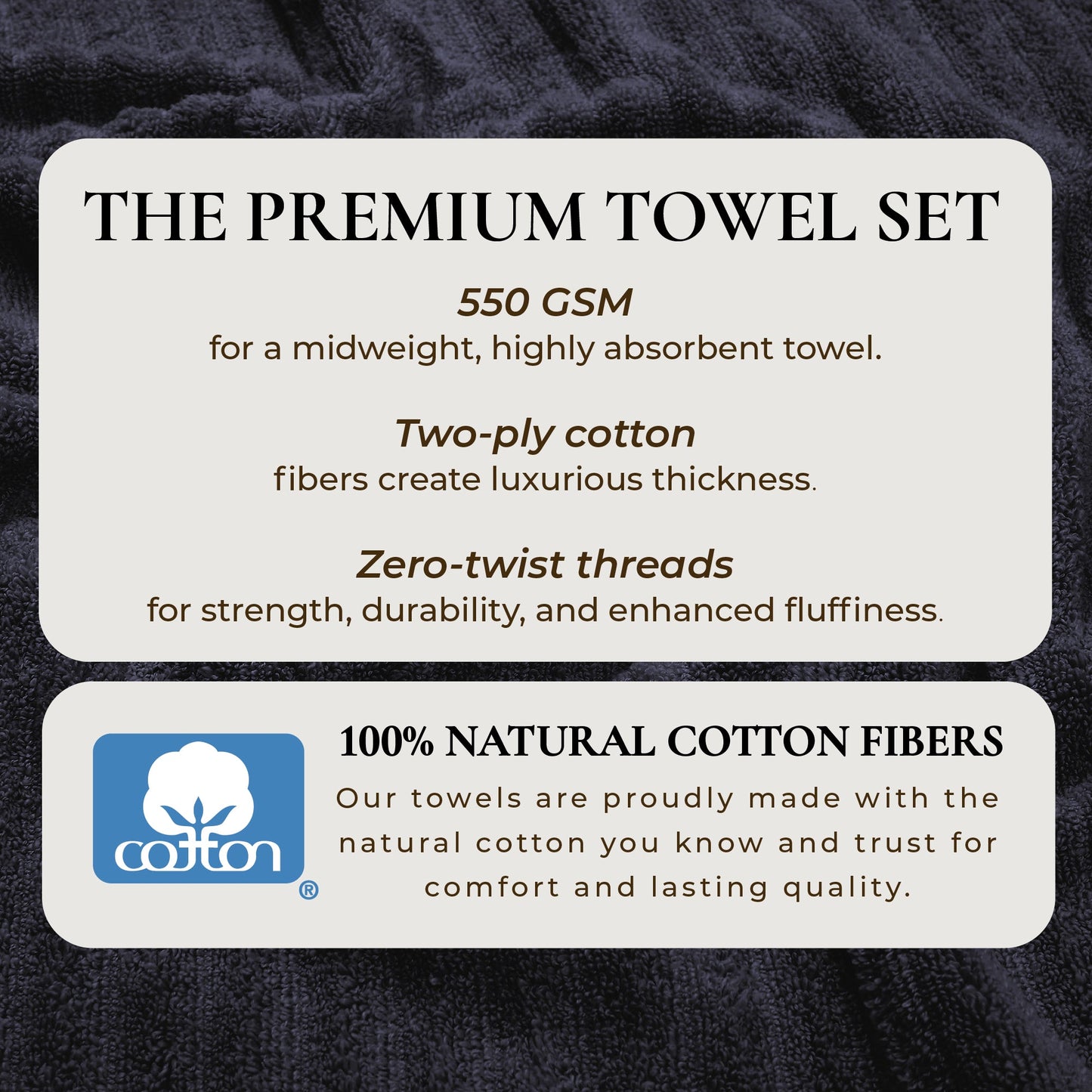 Karina Collection Luxury Cotton Bath Towels With Combed Cotton And Modern Ribbed Texture