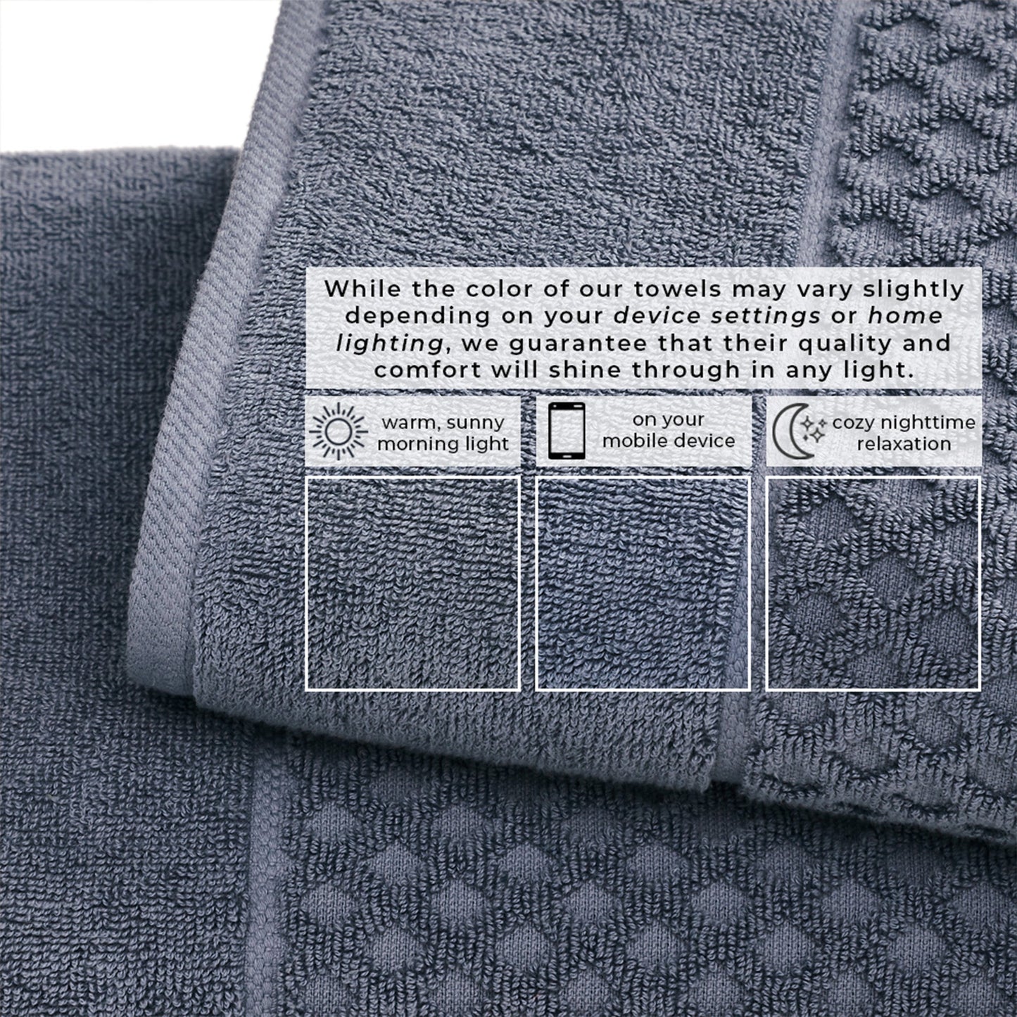 Cotton Diamond Waffle Weave Bath Towel Set Grayson Collection Low Twist Two Ply Towels For Everyday Luxury