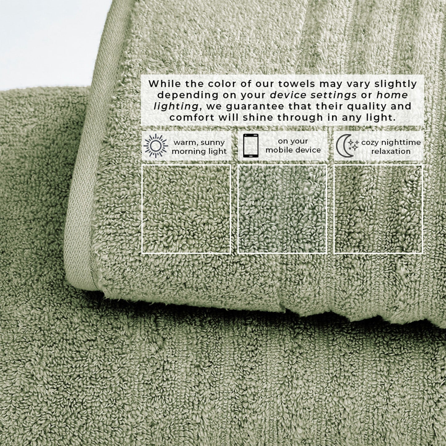 Karina Collection Luxury Cotton Bath Towels With Combed Cotton And Modern Ribbed Texture
