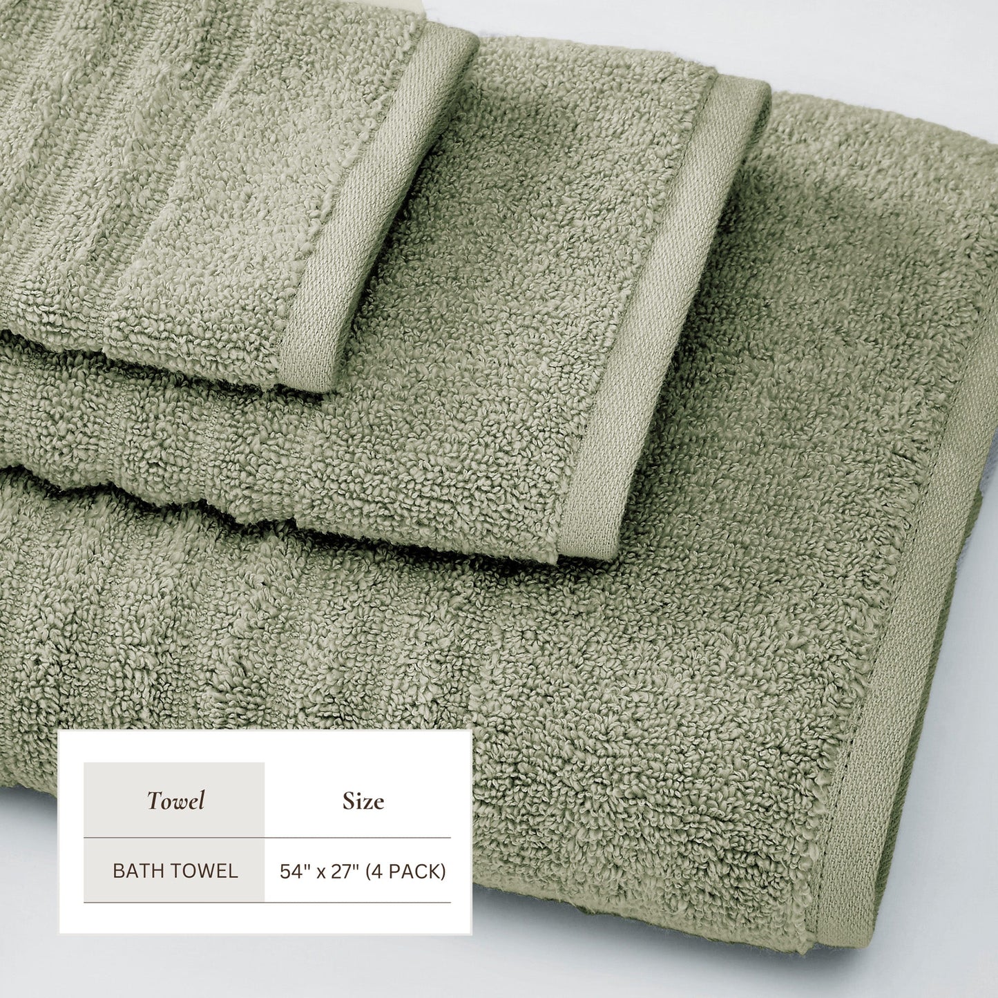 Karina Collection Luxury Cotton Bath Towels With Combed Cotton And Modern Ribbed Texture