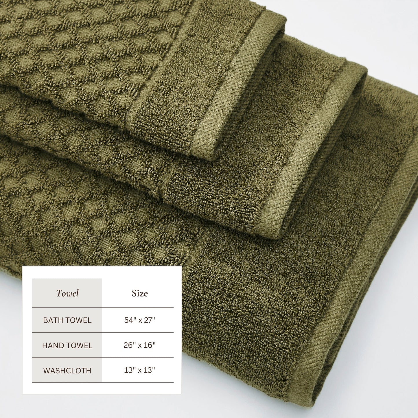 Cotton Diamond Waffle Weave Bath Towel Set Grayson Collection Low Twist Two Ply Towels For Everyday Luxury