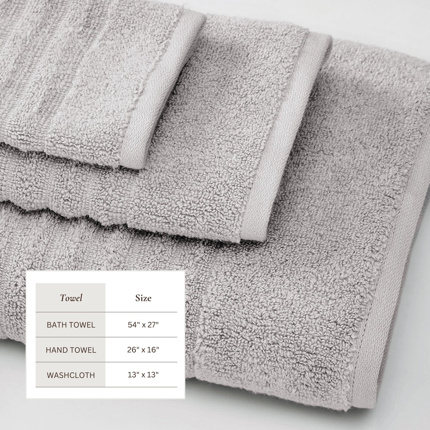 Karina Collection Luxury Cotton Bath Towels With Combed Cotton And Modern Ribbed Texture