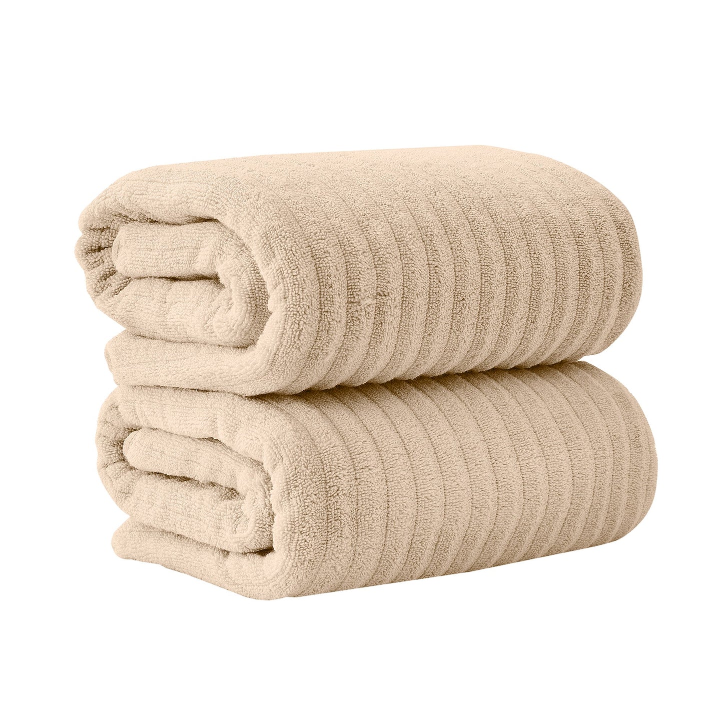 Karina Collection Luxury Cotton Bath Towels With Combed Cotton And Modern Ribbed Texture