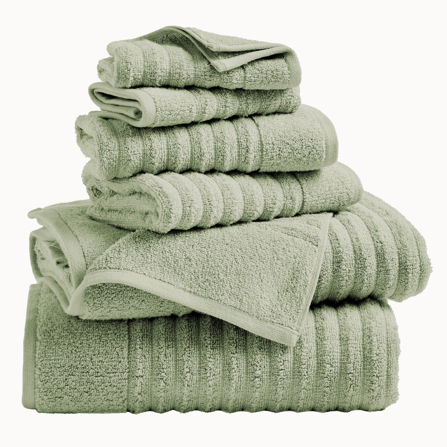 Karina Collection Luxury Cotton Bath Towels With Combed Cotton And Modern Ribbed Texture