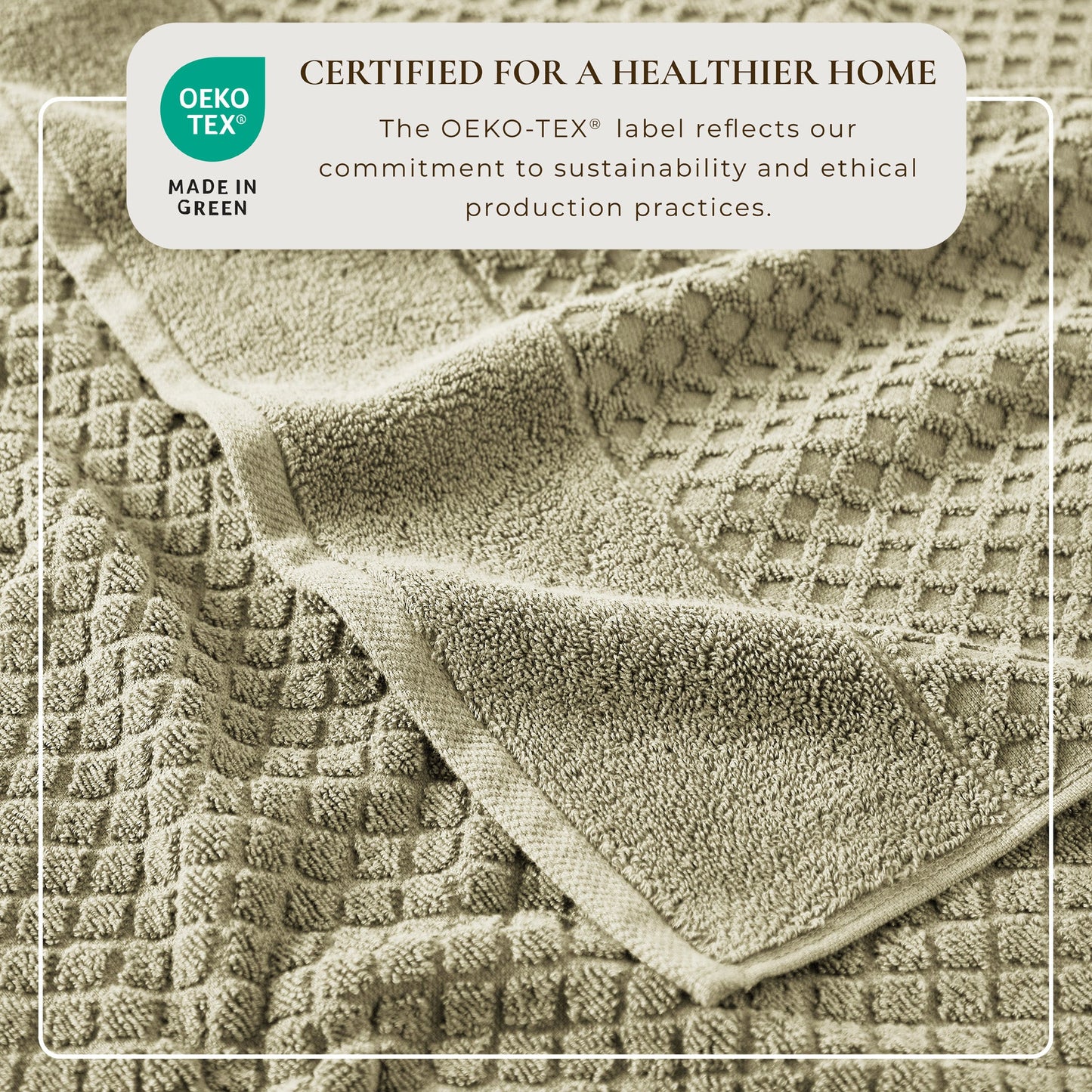 Cotton Diamond Waffle Weave Bath Towel Set Grayson Collection Low Twist Two Ply Towels For Everyday Luxury
