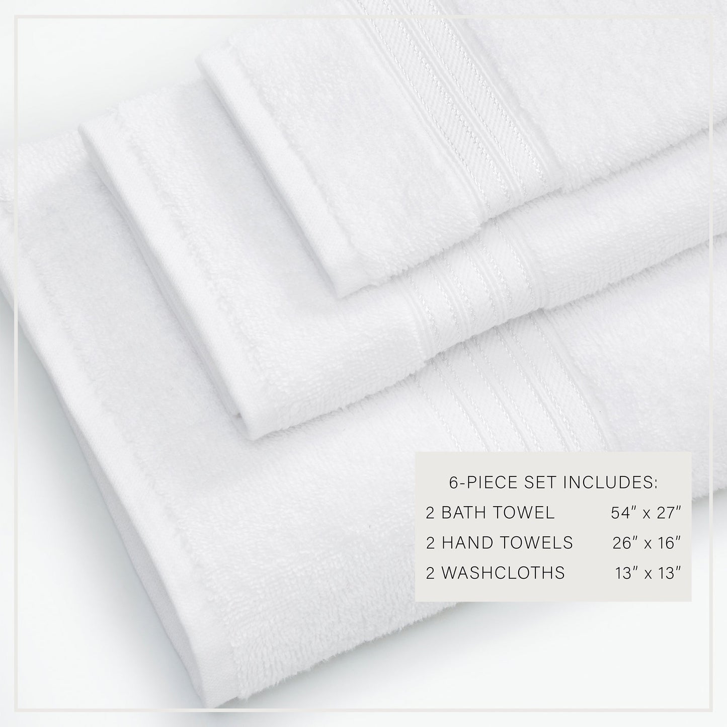 Cooper Collection Cotton Terry Bath Towel Set Lightweight Soft Towels Quick Drying Feather Spun Technology