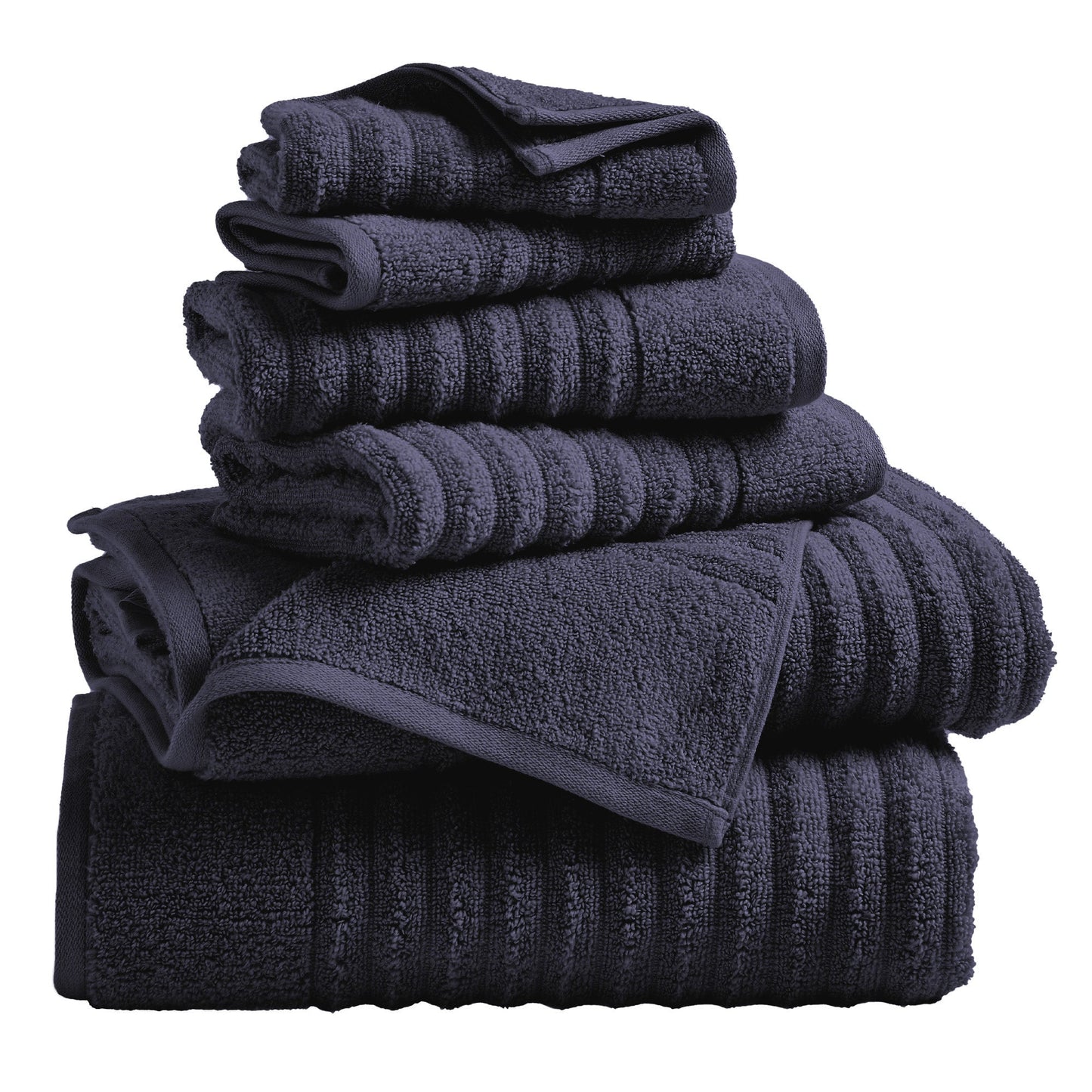 Karina Collection Luxury Cotton Bath Towels With Combed Cotton And Modern Ribbed Texture