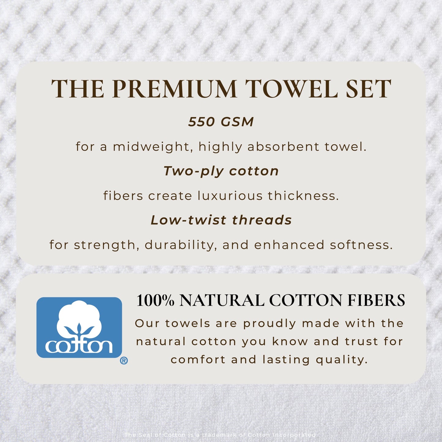 Cotton Diamond Waffle Weave Bath Towel Set Grayson Collection Low Twist Two Ply Towels For Everyday Luxury