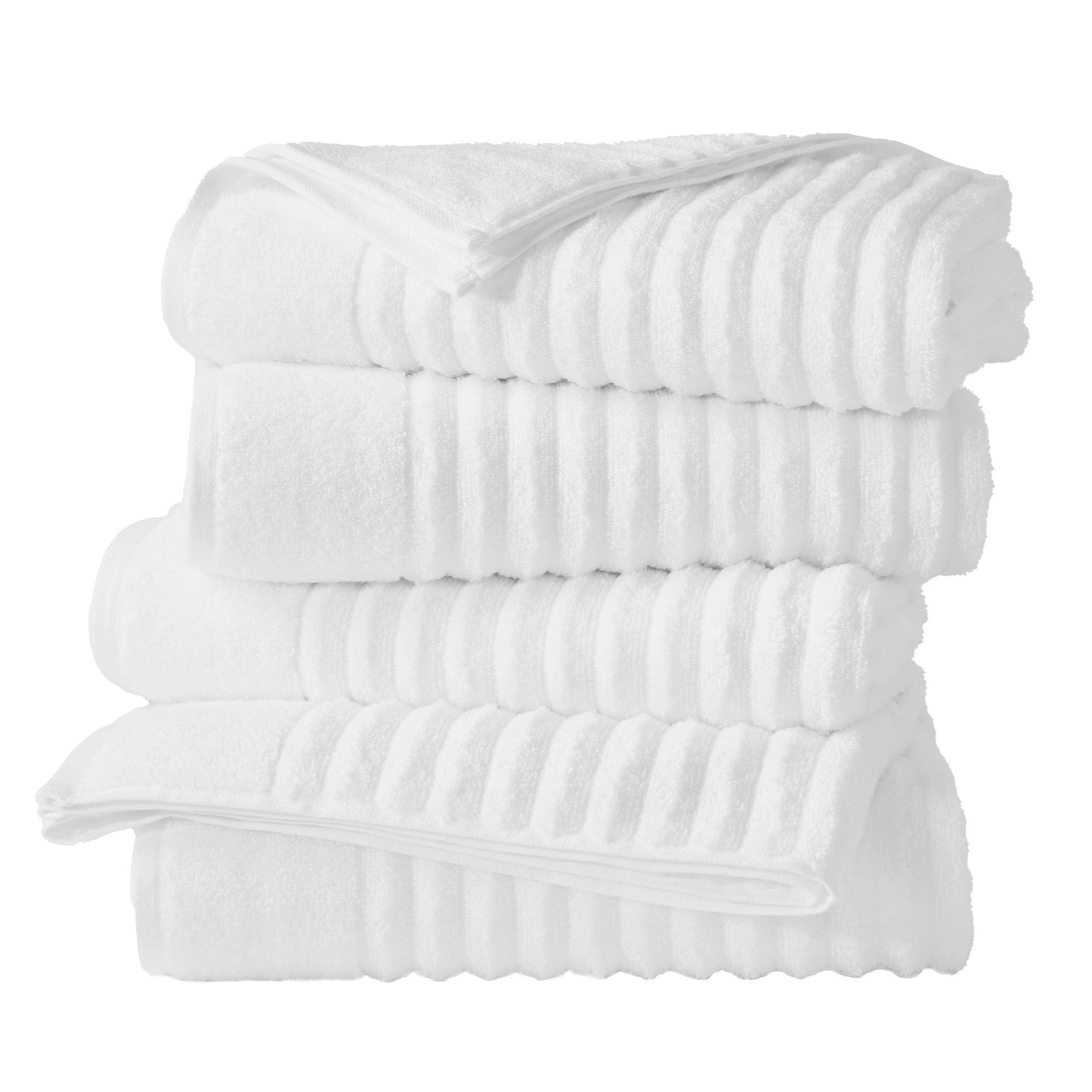 Karina Collection Luxury Cotton Bath Towels With Combed Cotton And Modern Ribbed Texture