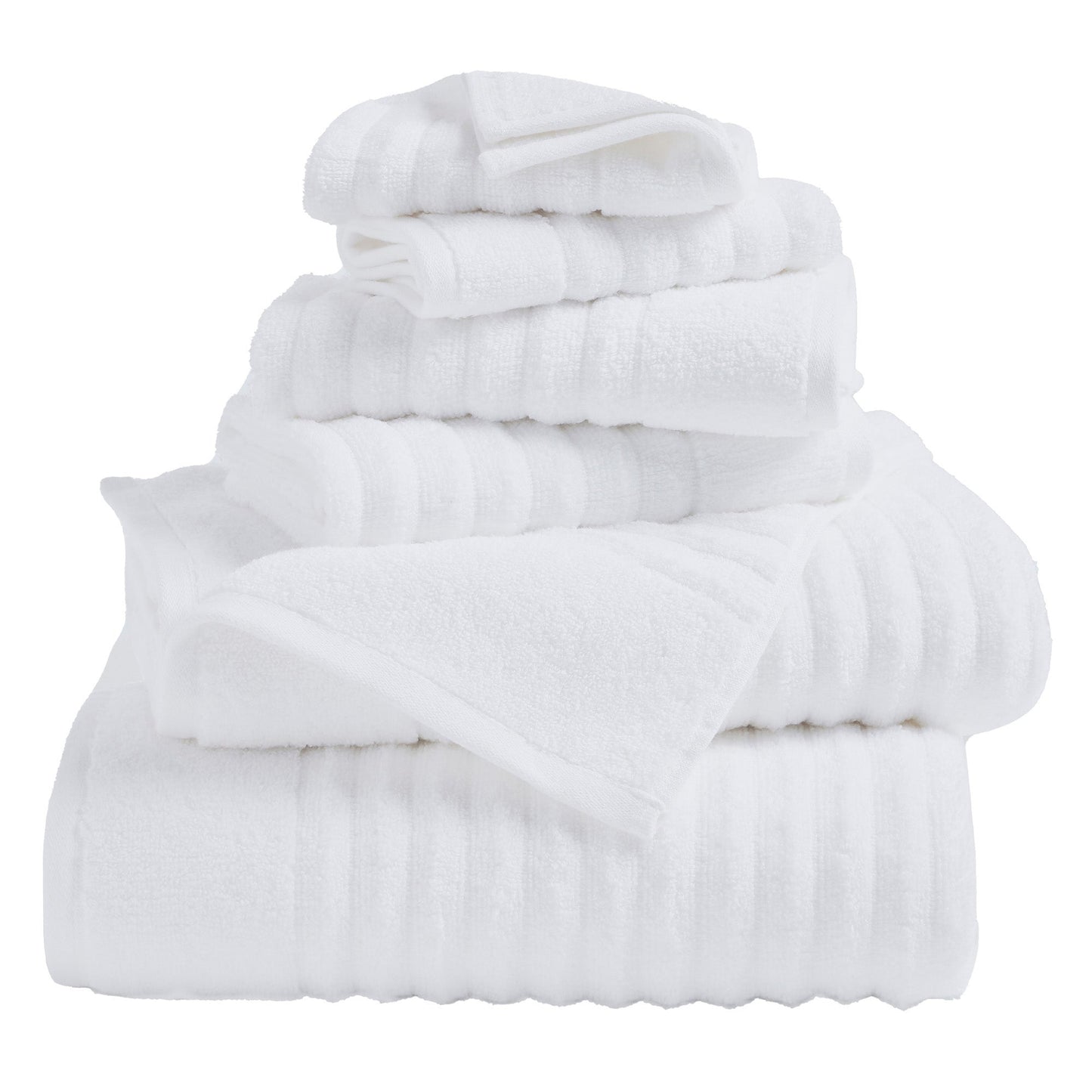Karina Collection Luxury Cotton Bath Towels With Combed Cotton And Modern Ribbed Texture