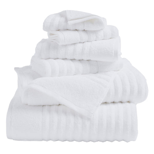 Karina Collection Luxury Cotton Bath Towels With Combed Cotton And Modern Ribbed Texture