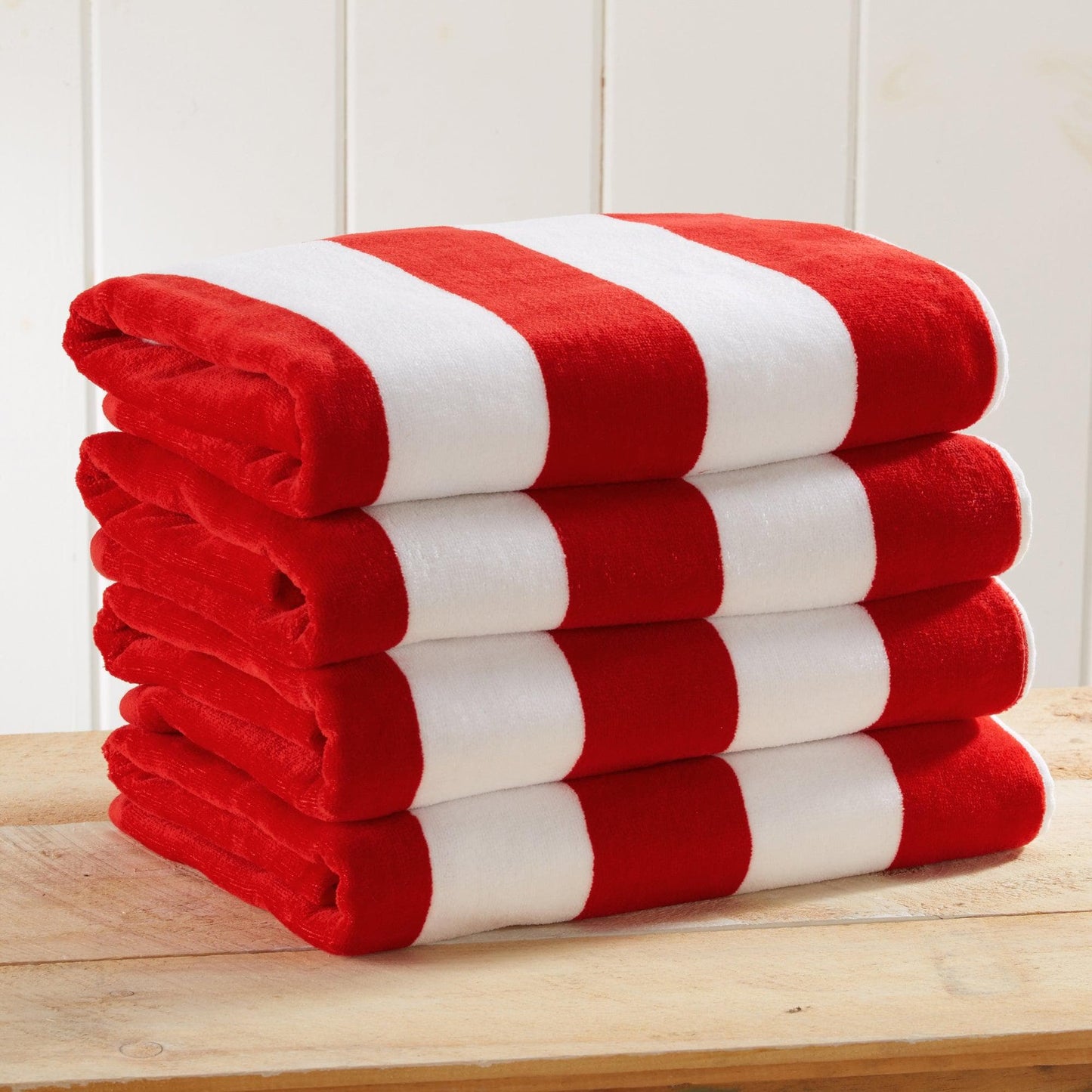 Oversized Cotton Velour Cabana Stripe Beach Towel Novia Collection Ultra Soft for Beach Poolside Camping
