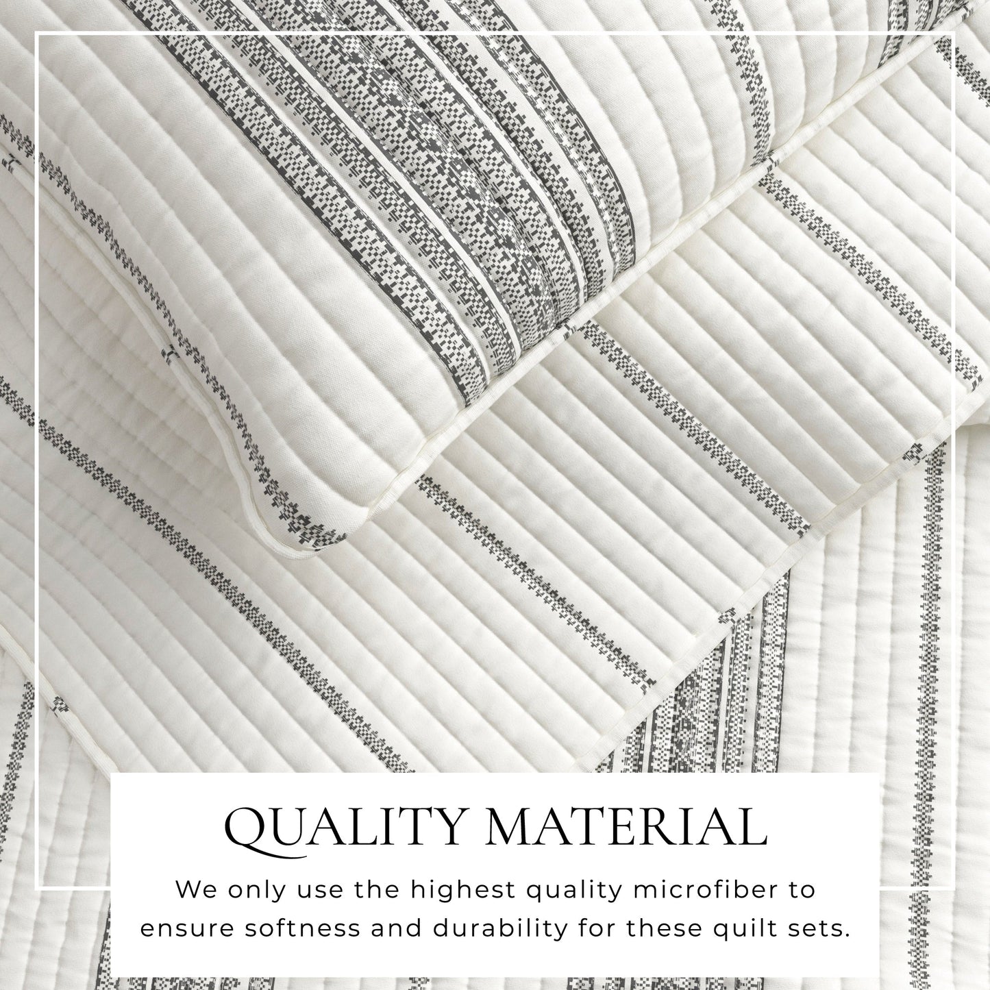 3-Piece Stripe Quilt Set Wesley Collection For Modern Bedding And Cozy Comfort Twin 2-Piece Includes Quilt And Sham