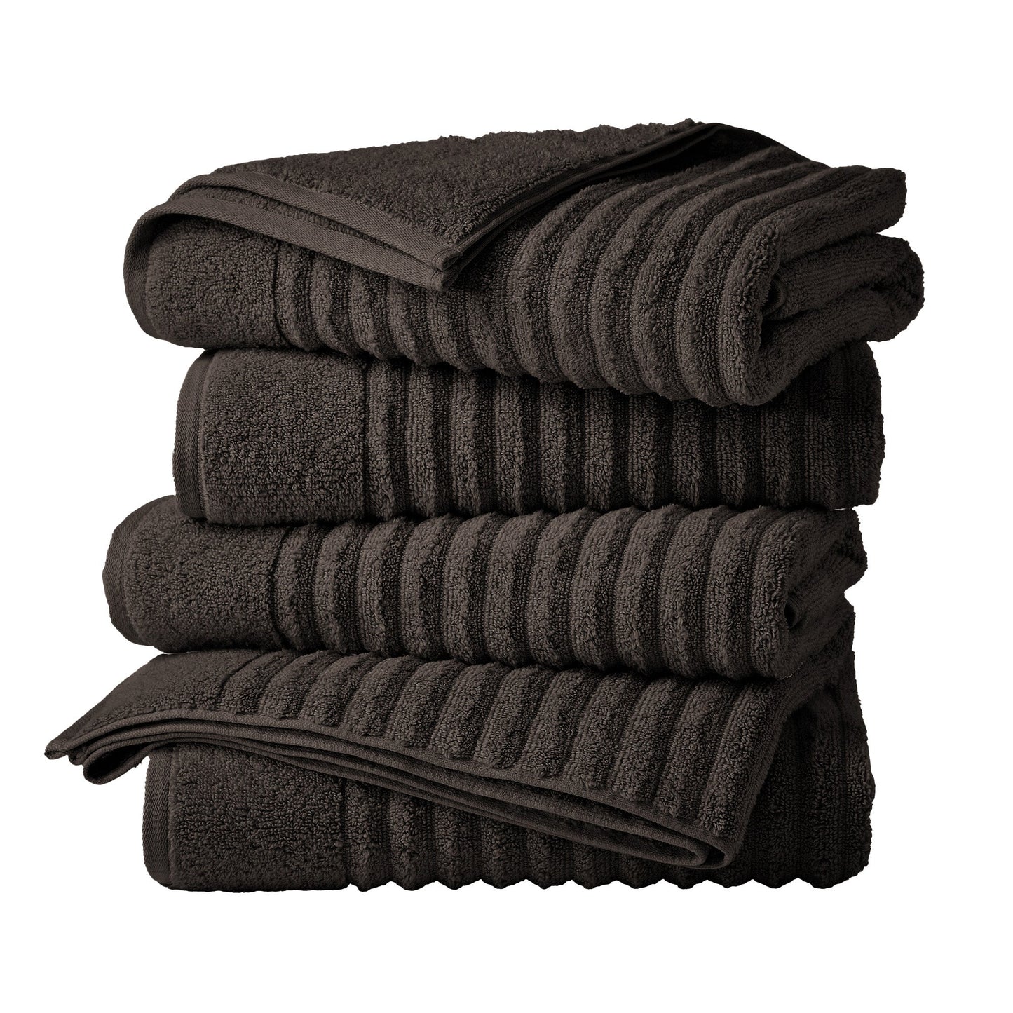 Karina Collection Luxury Cotton Bath Towels With Combed Cotton And Modern Ribbed Texture