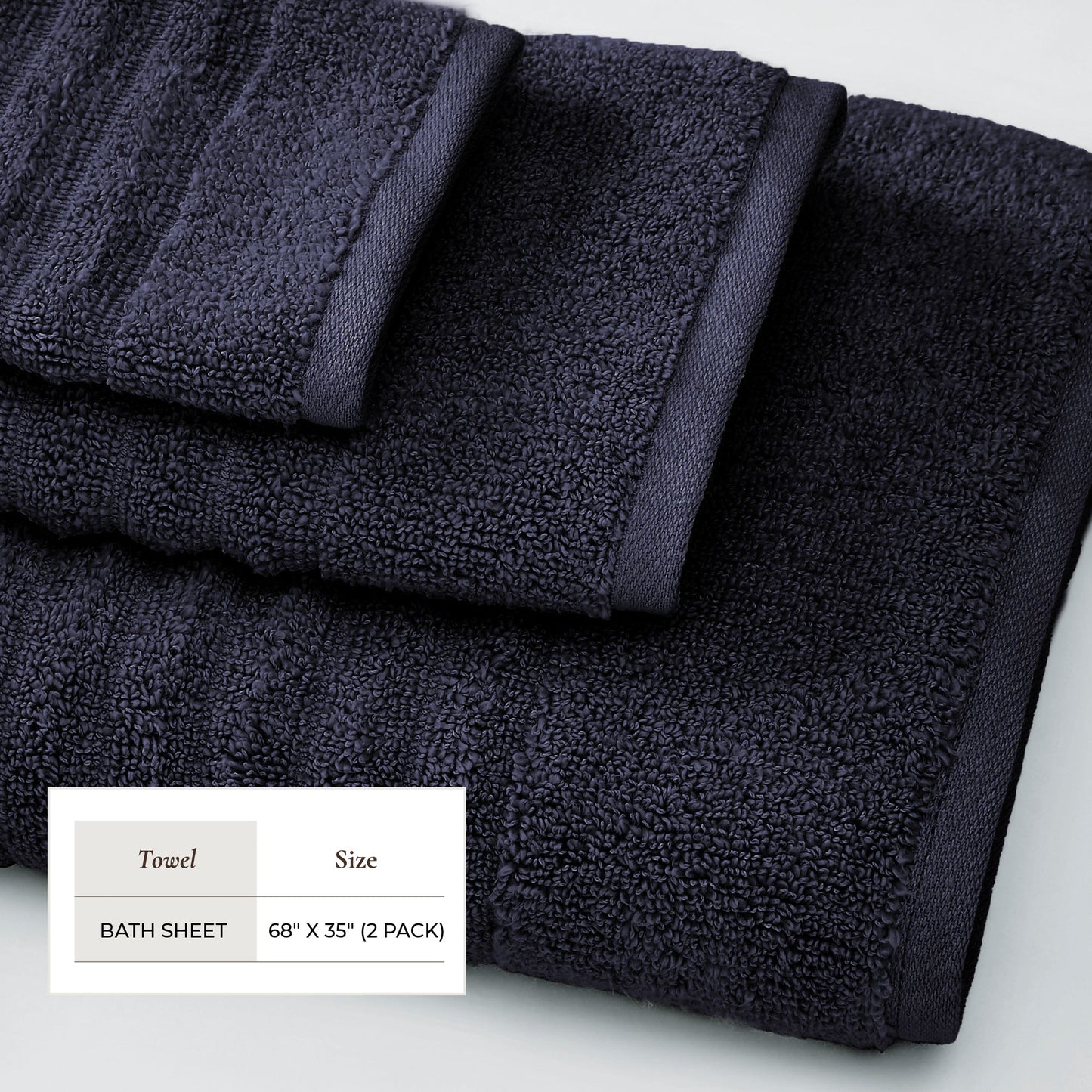 Karina Collection Luxury Cotton Bath Towels With Combed Cotton And Modern Ribbed Texture