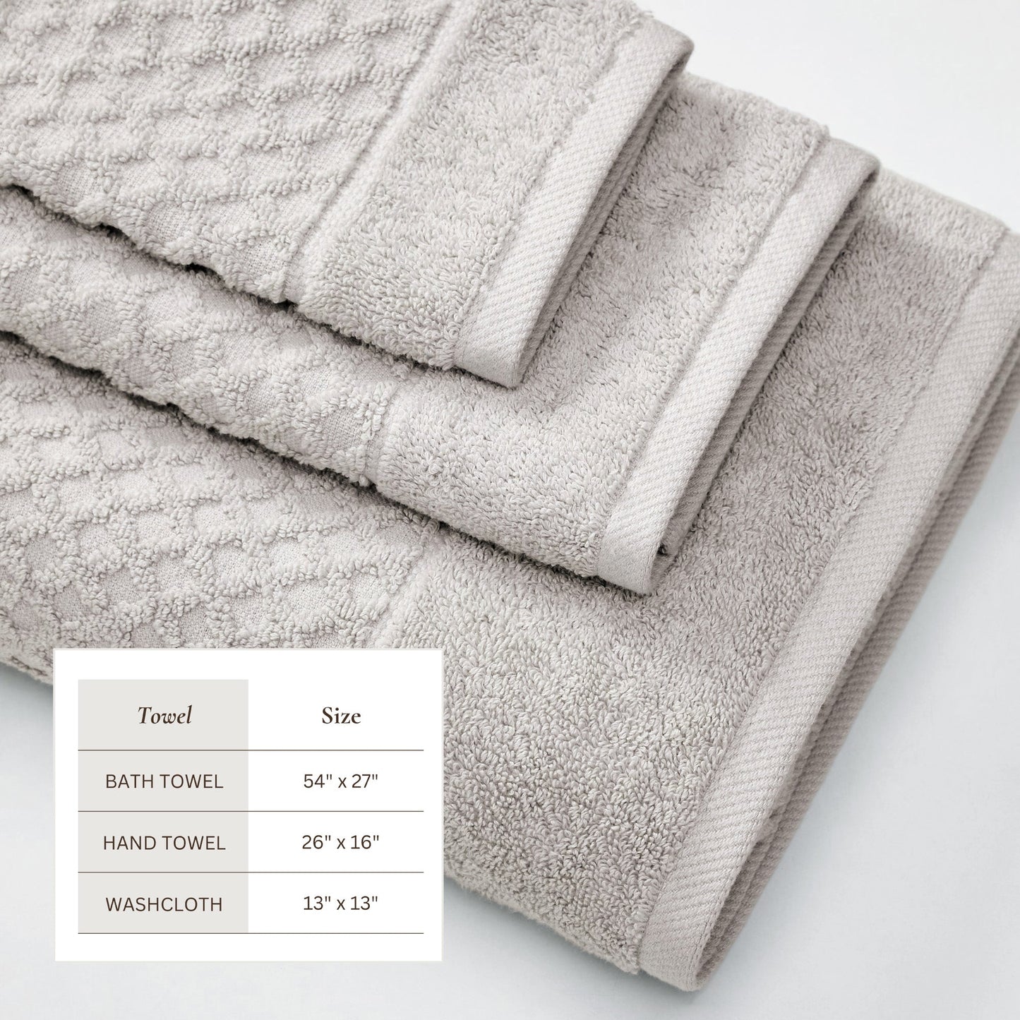 Cotton Diamond Waffle Weave Bath Towel Set Grayson Collection Low Twist Two Ply Towels For Everyday Luxury