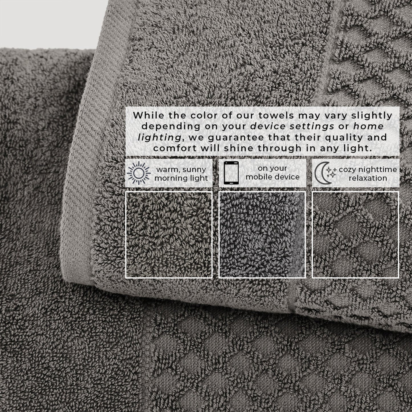 Cotton Diamond Waffle Weave Bath Towel Set Grayson Collection Low Twist Two Ply Towels For Everyday Luxury
