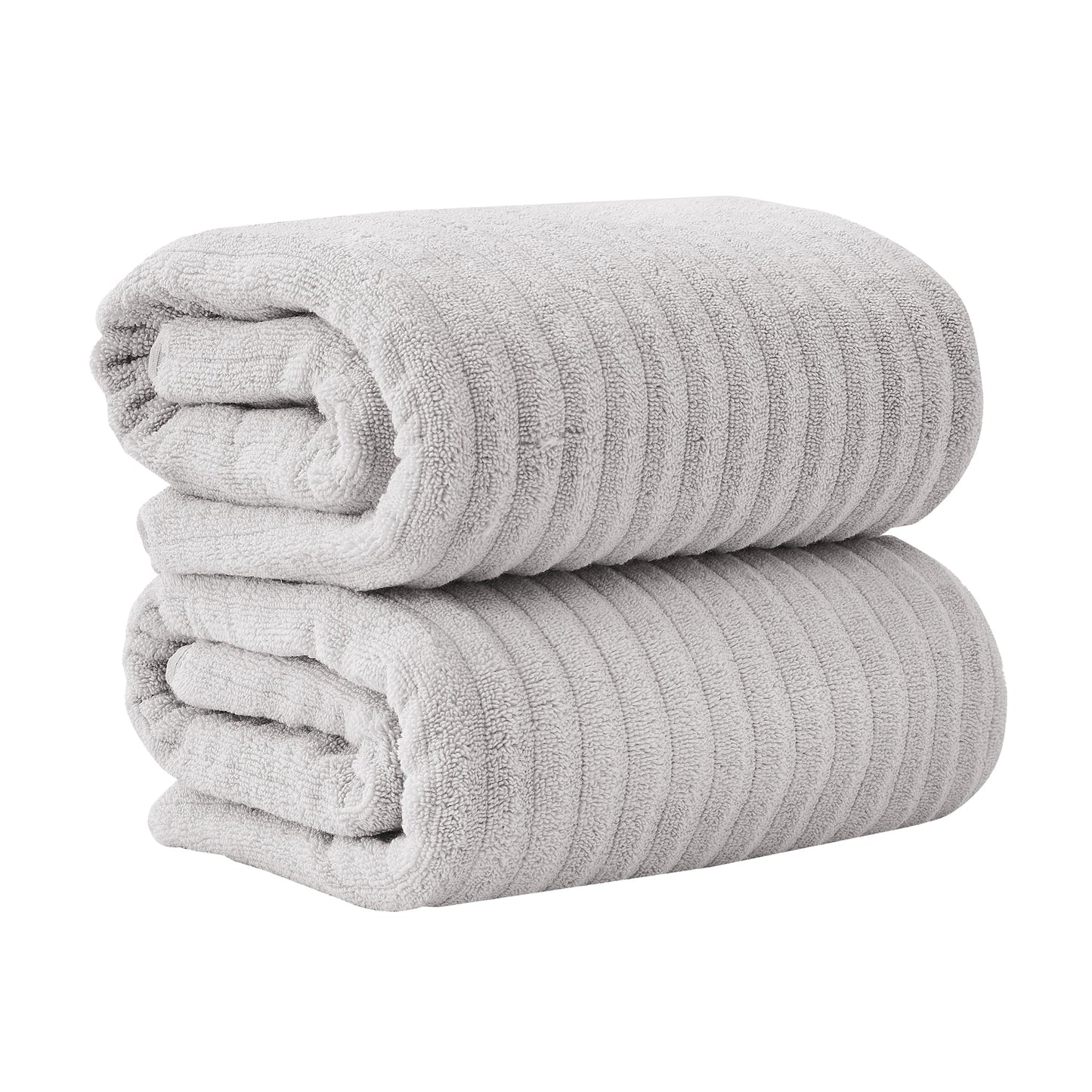 Karina Collection Luxury Cotton Bath Towels With Combed Cotton And Modern Ribbed Texture