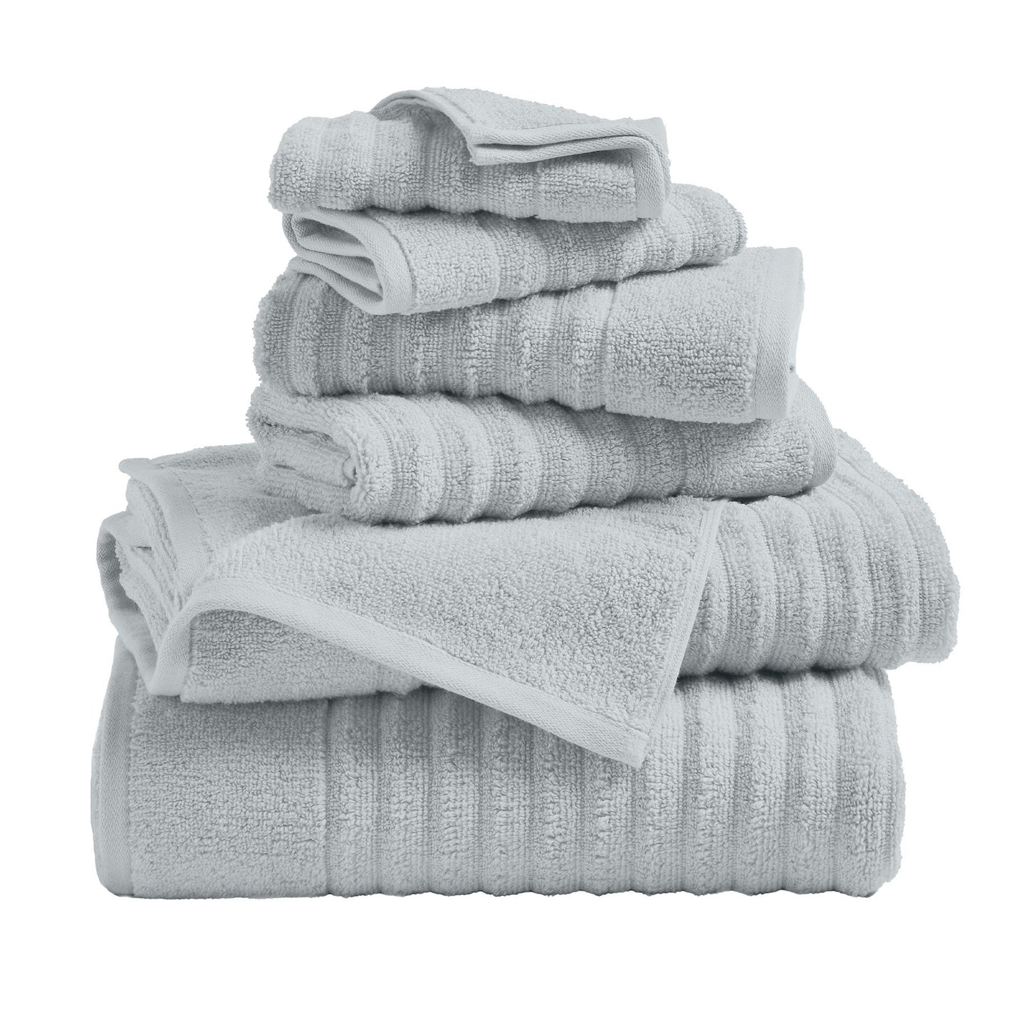 Karina Collection Luxury Cotton Bath Towels With Combed Cotton And Modern Ribbed Texture