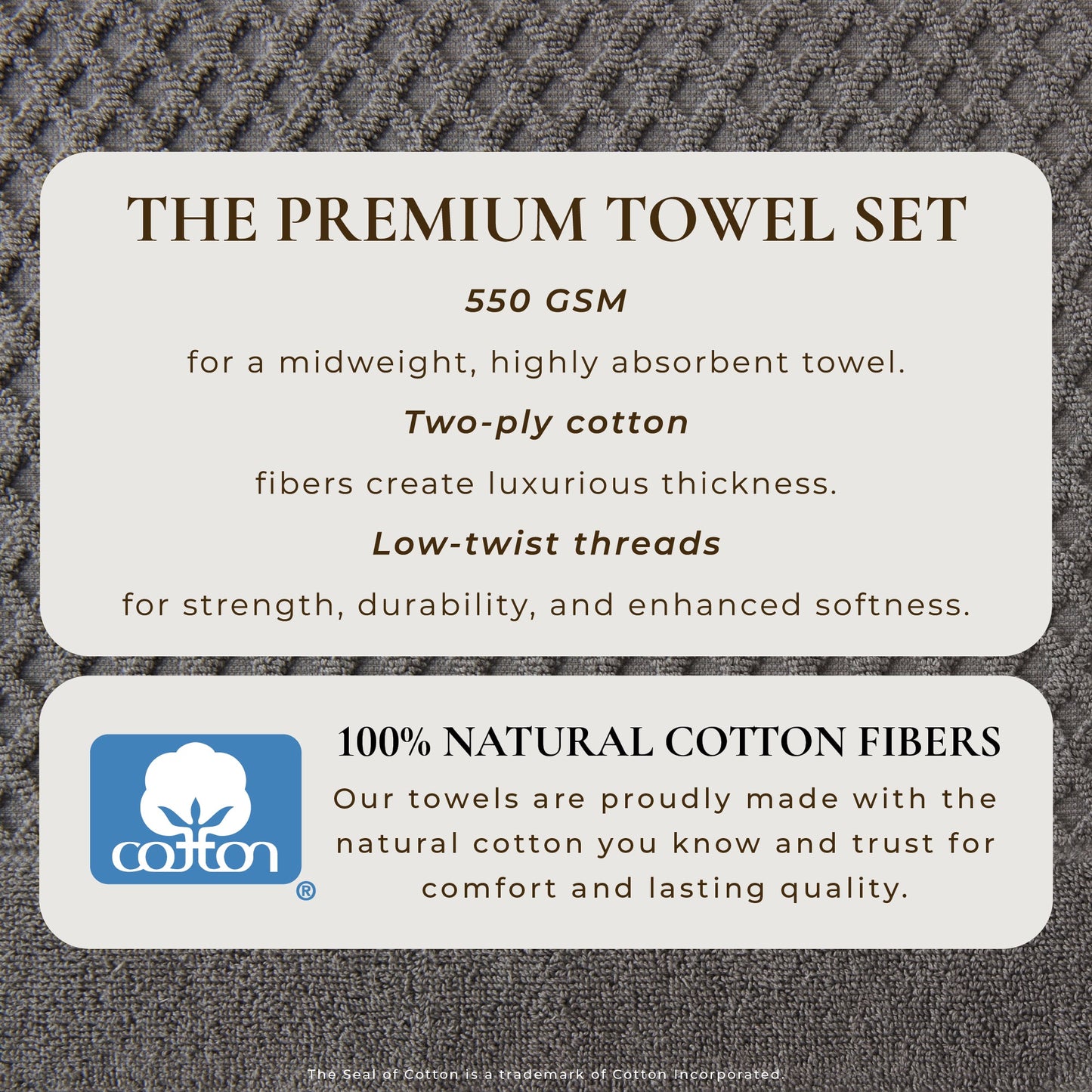Cotton Diamond Waffle Weave Bath Towel Set Grayson Collection Low Twist Two Ply Towels For Everyday Luxury