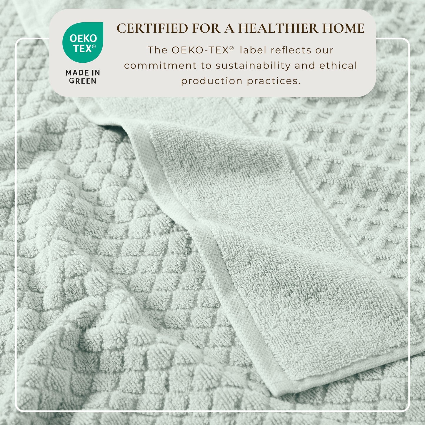 Cotton Diamond Waffle Weave Bath Towel Set Grayson Collection Low Twist Two Ply Towels For Everyday Luxury