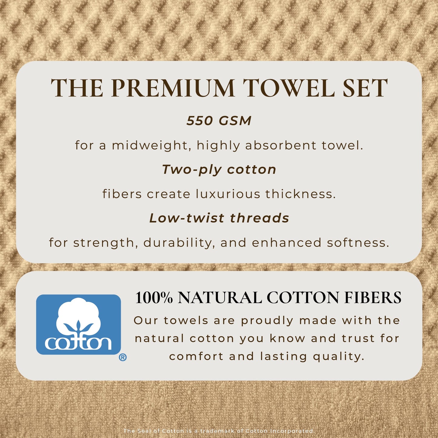 Cotton Diamond Waffle Weave Bath Towel Set Grayson Collection Low Twist Two Ply Towels For Everyday Luxury