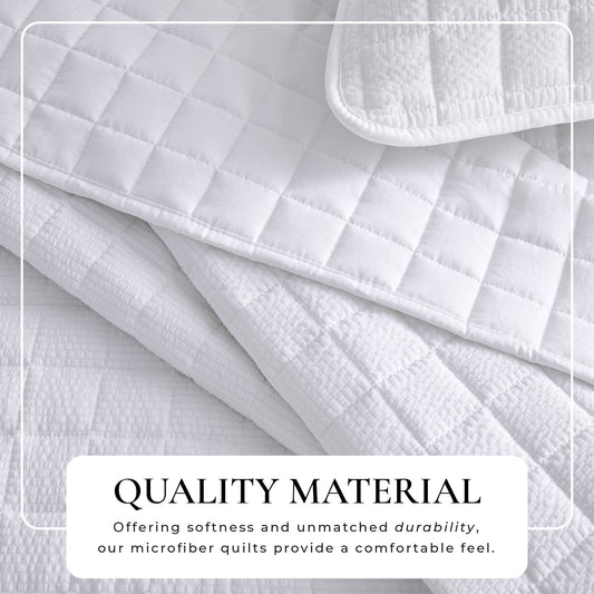 Box-Stitched Seersucker Quilt Set - Seersucker Collection Great Bay Home