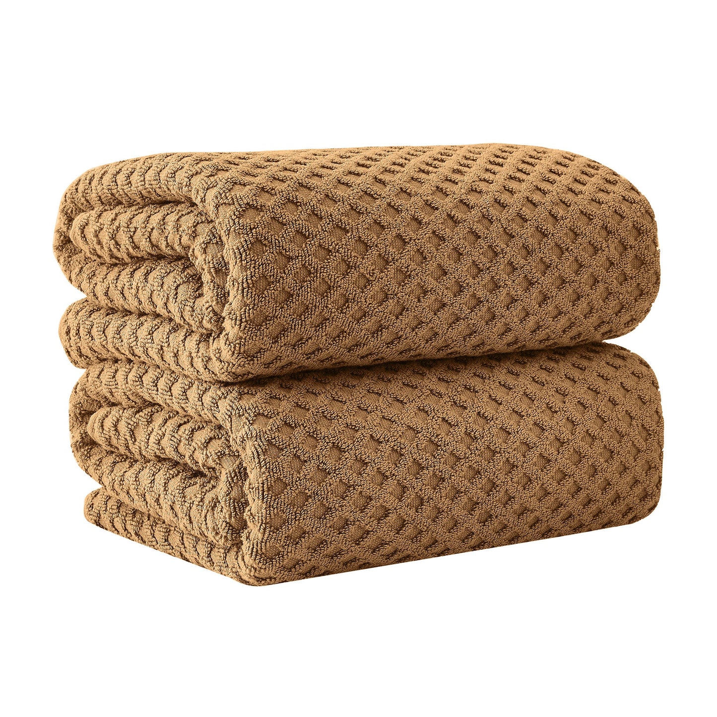 Cotton Diamond Waffle Weave Bath Towel Set Grayson Collection Low Twist Two Ply Towels For Everyday Luxury