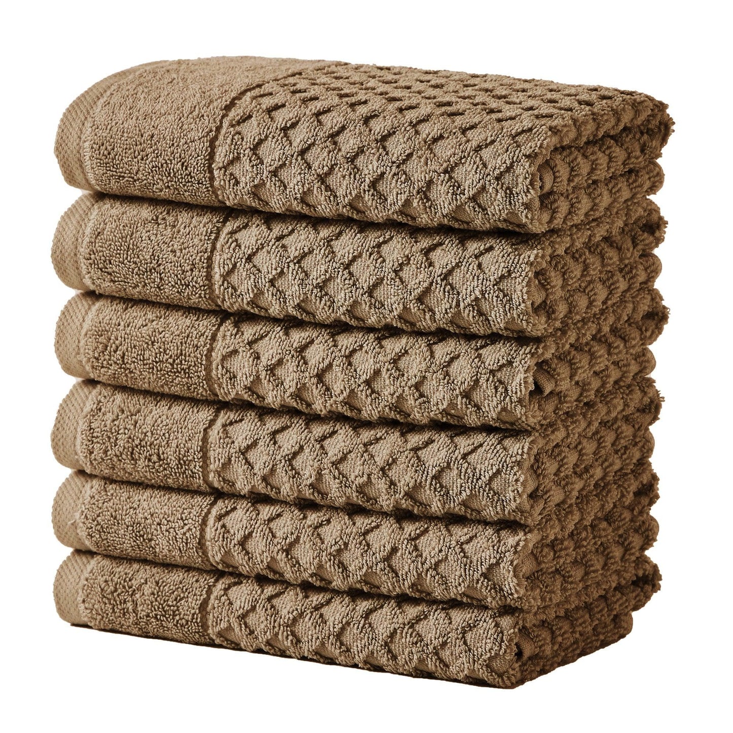 Cotton Diamond Waffle Weave Bath Towel Set Grayson Collection Low Twist Two Ply Towels For Everyday Luxury