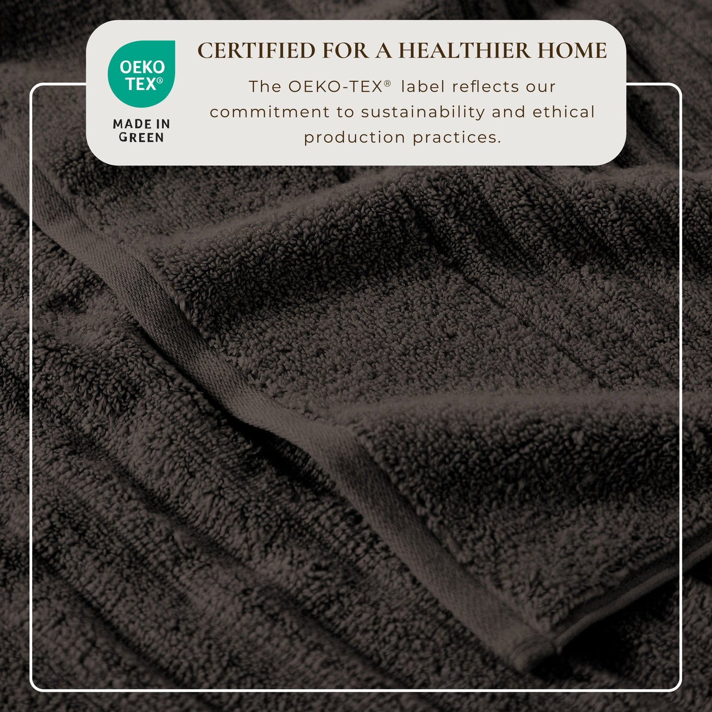 Karina Collection Luxury Cotton Bath Towels With Combed Cotton And Modern Ribbed Texture