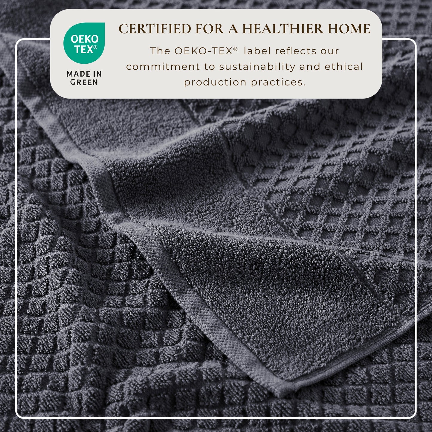 Cotton Diamond Waffle Weave Bath Towel Set Grayson Collection Low Twist Two Ply Towels For Everyday Luxury