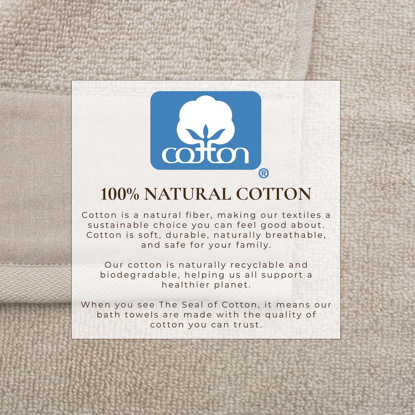 Priya Collection Six Piece Cotton Towel Set With Linen Like Border Zero Twist Combed Cotton