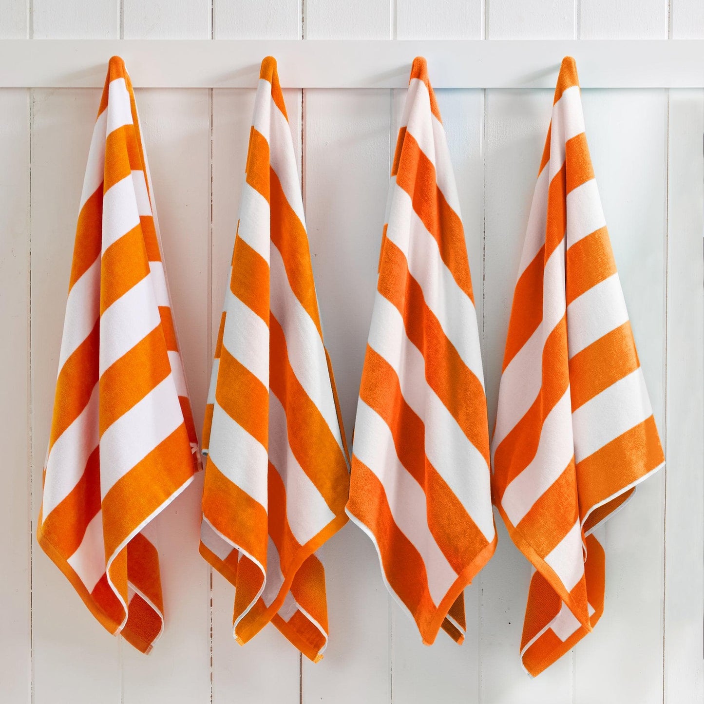 Oversized Cotton Velour Cabana Stripe Beach Towel Novia Collection Ultra Soft for Beach Poolside Camping