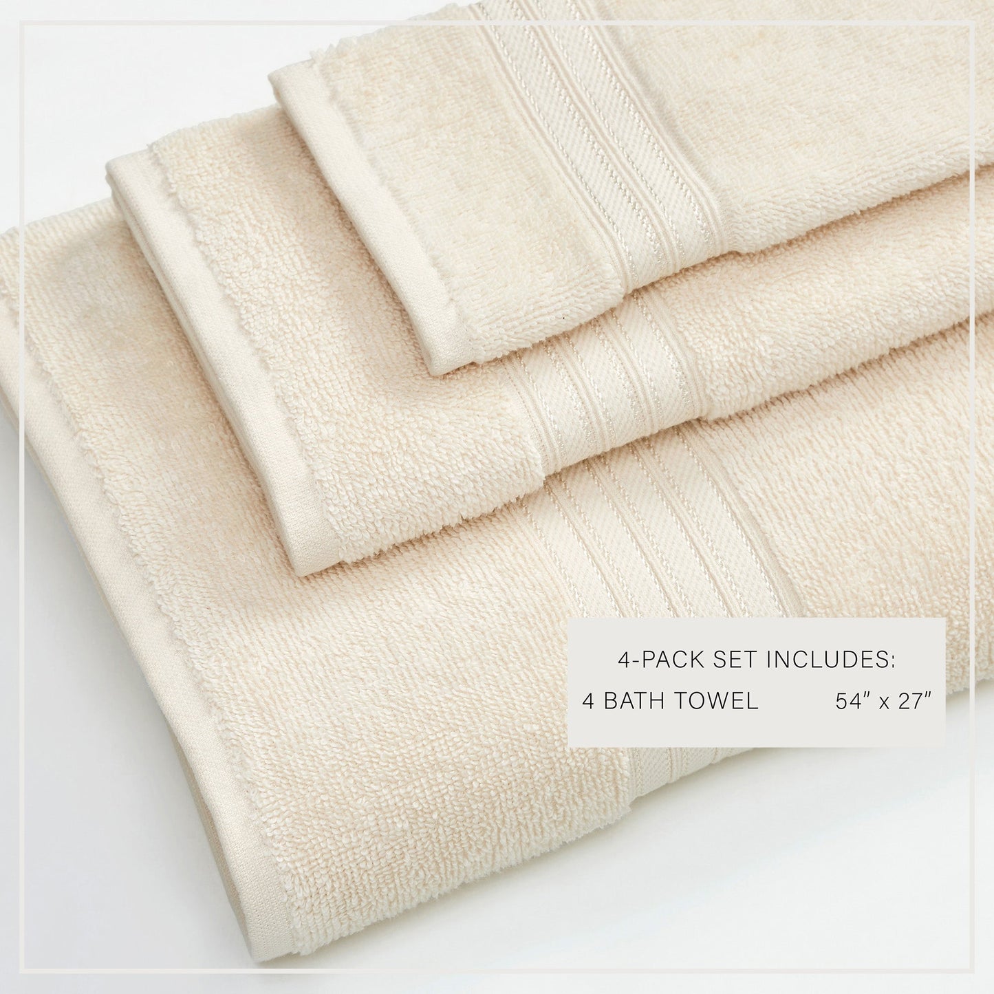 Cooper Collection Cotton Terry Bath Towel Set Lightweight Soft Towels Quick Drying Feather Spun Technology