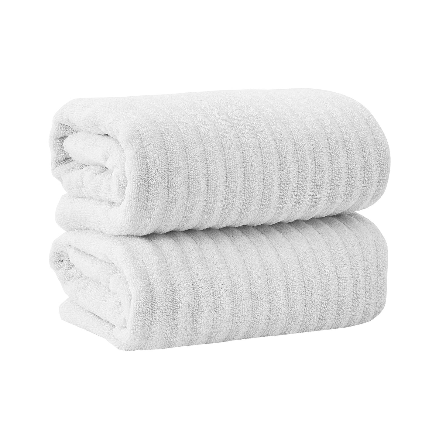 Karina Collection Luxury Cotton Bath Towels With Combed Cotton And Modern Ribbed Texture
