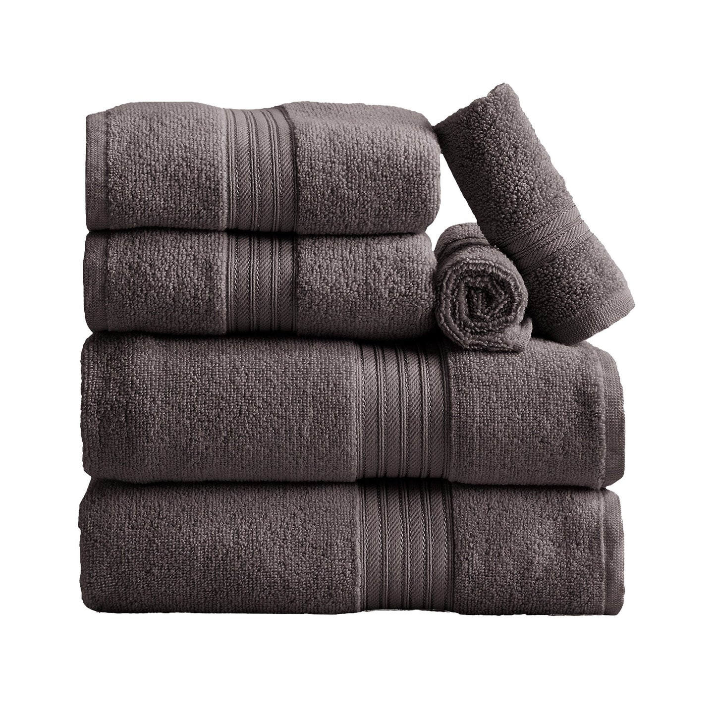 Cooper Collection Cotton Terry Bath Towel Set Lightweight Soft Towels Quick Drying Feather Spun Technology