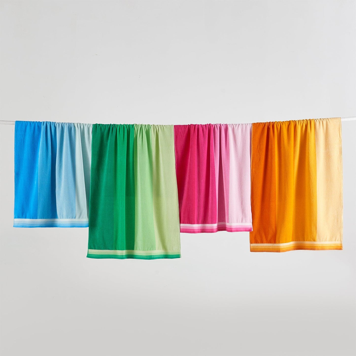 Oversized Cotton Velour Cabana Stripe Beach Towel Novia Collection Ultra Soft for Beach Poolside Camping