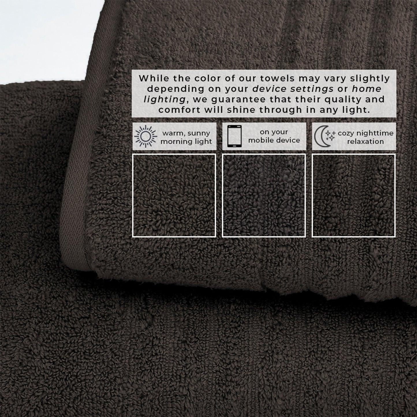 Karina Collection Luxury Cotton Bath Towels With Combed Cotton And Modern Ribbed Texture
