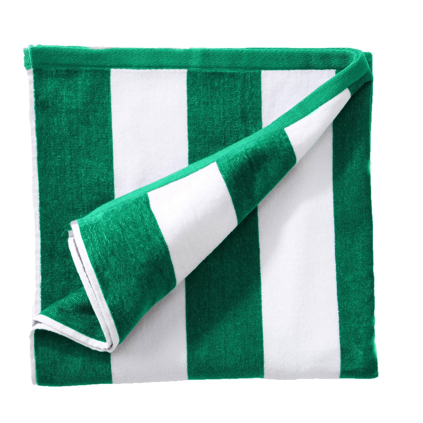 Oversized Cotton Velour Cabana Stripe Beach Towel Novia Collection Ultra Soft for Beach Poolside Camping