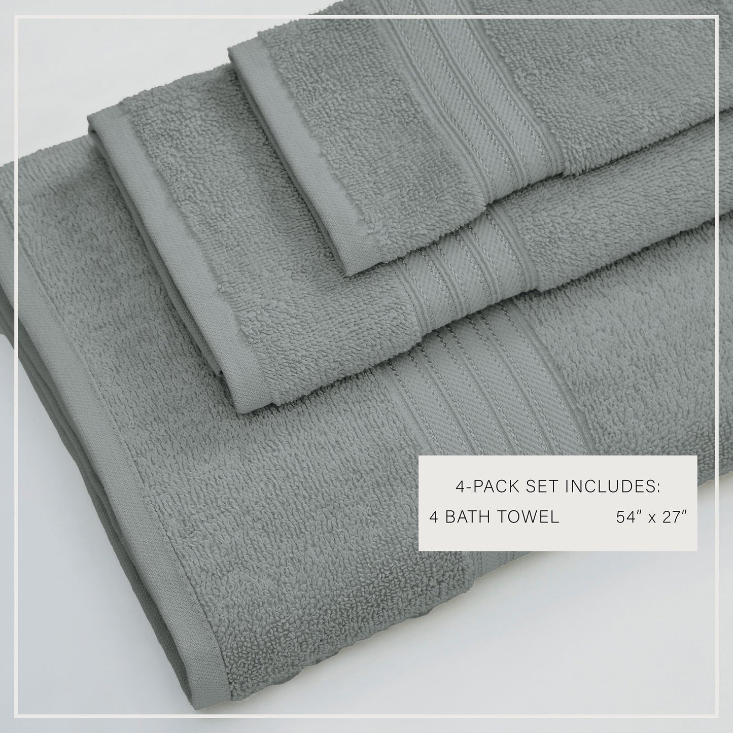Cooper Collection Cotton Terry Bath Towel Set Lightweight Soft Towels Quick Drying Feather Spun Technology