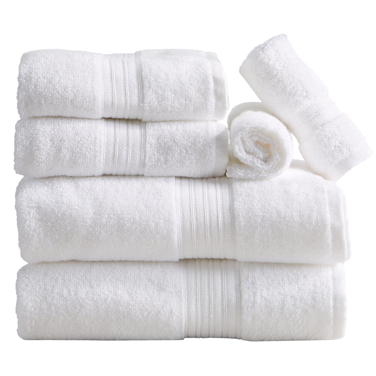 Cooper Collection Cotton Terry Bath Towel Set Lightweight Soft Towels Quick Drying Feather Spun Technology