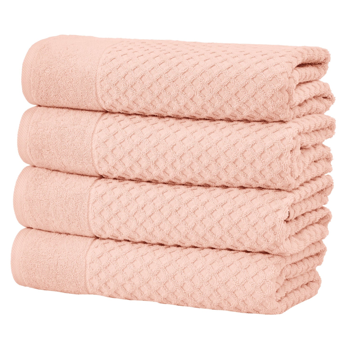 Cotton Diamond Waffle Weave Bath Towel Set Grayson Collection Low Twist Two Ply Towels For Everyday Luxury