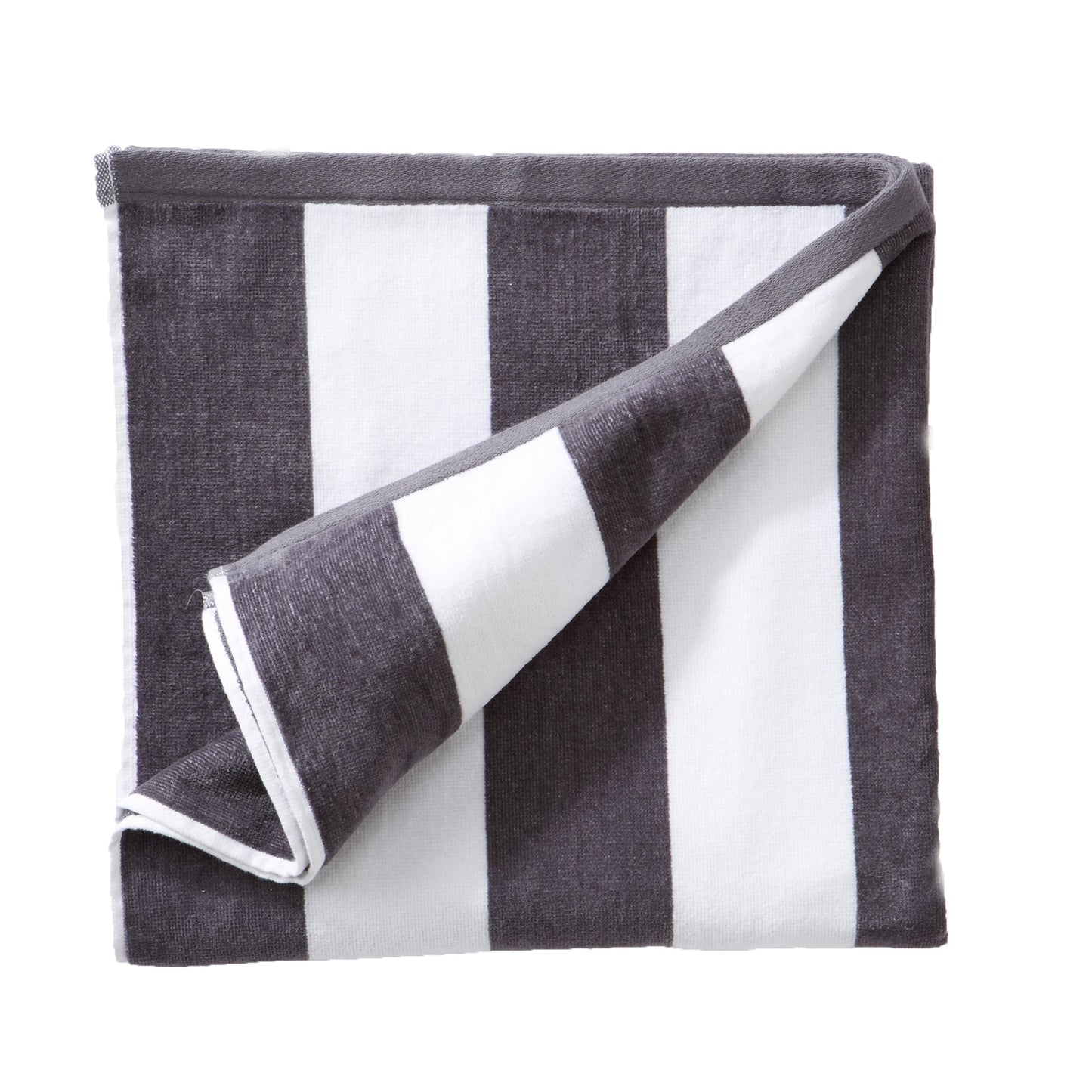 Oversized Cotton Velour Cabana Stripe Beach Towel Novia Collection Ultra Soft for Beach Poolside Camping