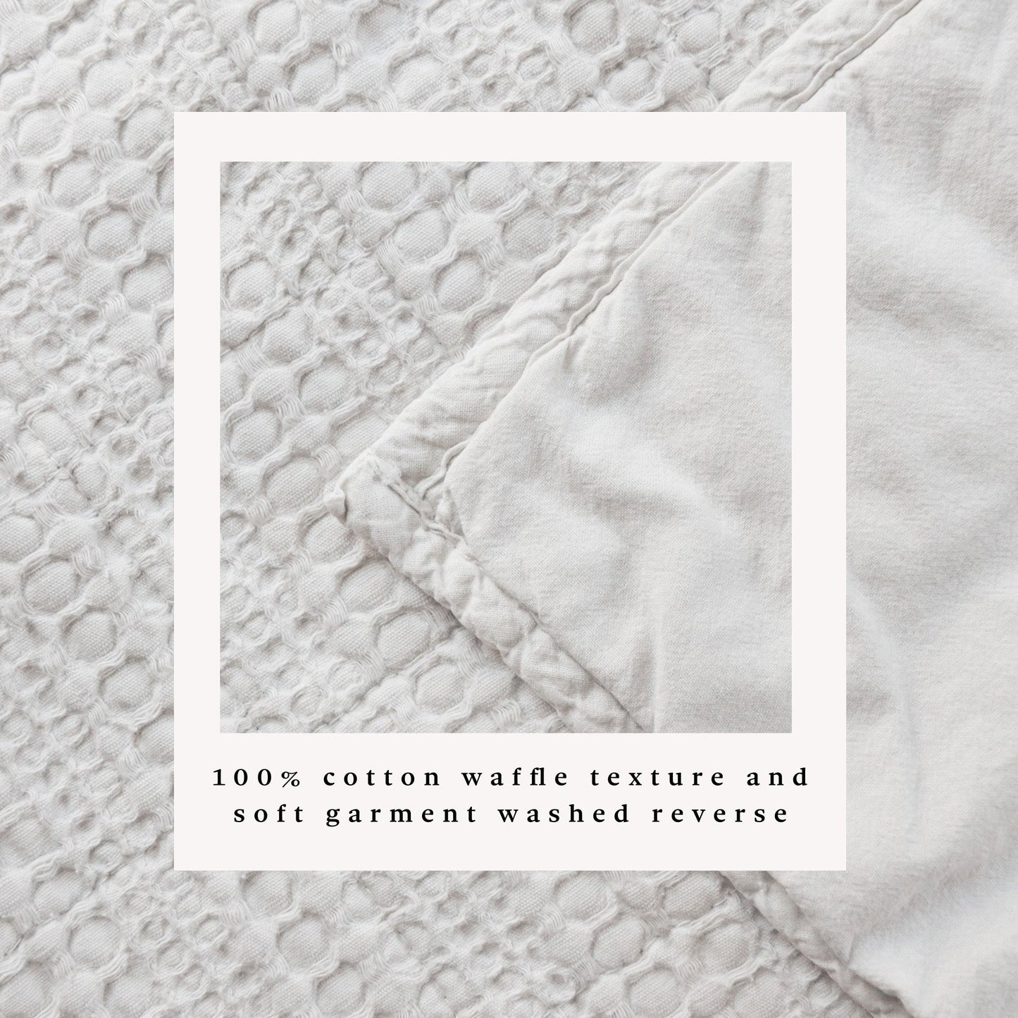 100 Percent Cotton Honeycomb Waffle Quilt Set Garment Washed Genevieve Collection