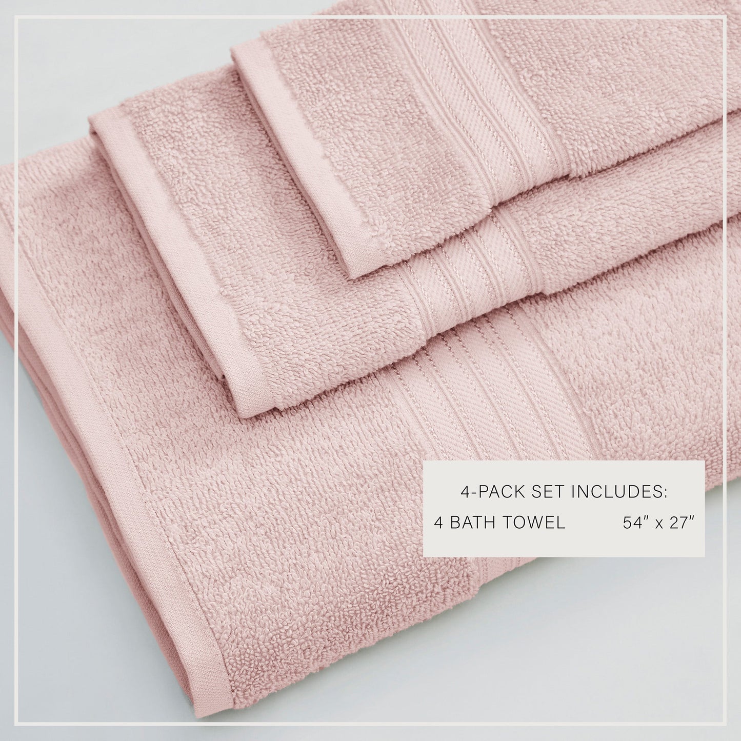 Cooper Collection Cotton Terry Bath Towel Set Lightweight Soft Towels Quick Drying Feather Spun Technology
