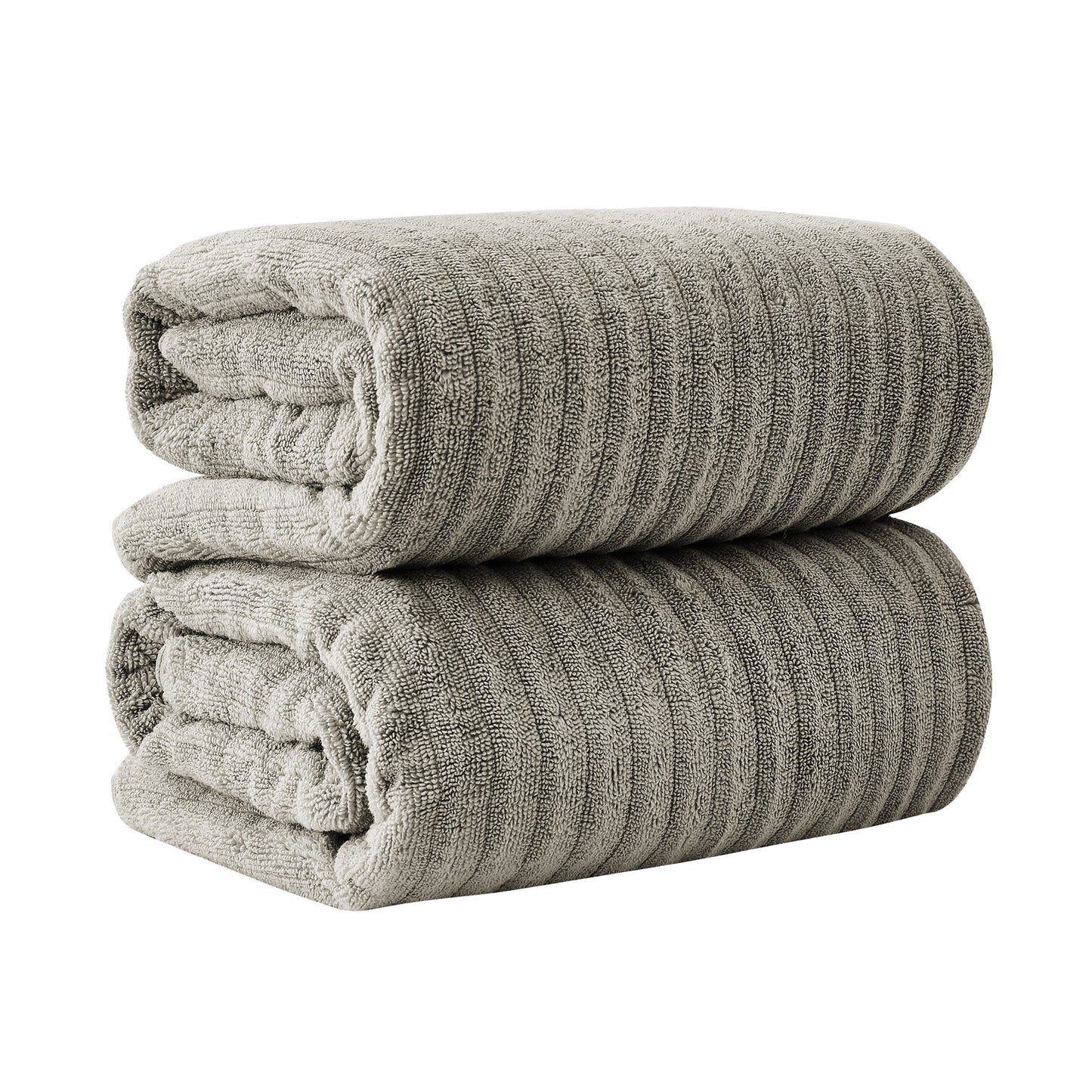 Karina Collection Luxury Cotton Bath Towels With Combed Cotton And Modern Ribbed Texture